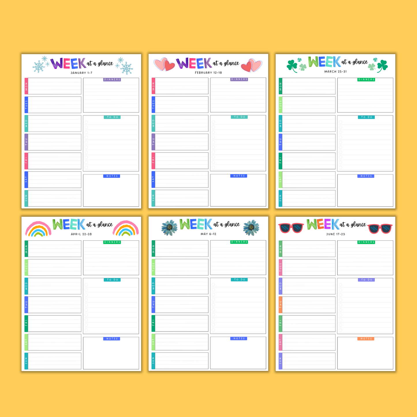 2025 Printable Calendar Bundle