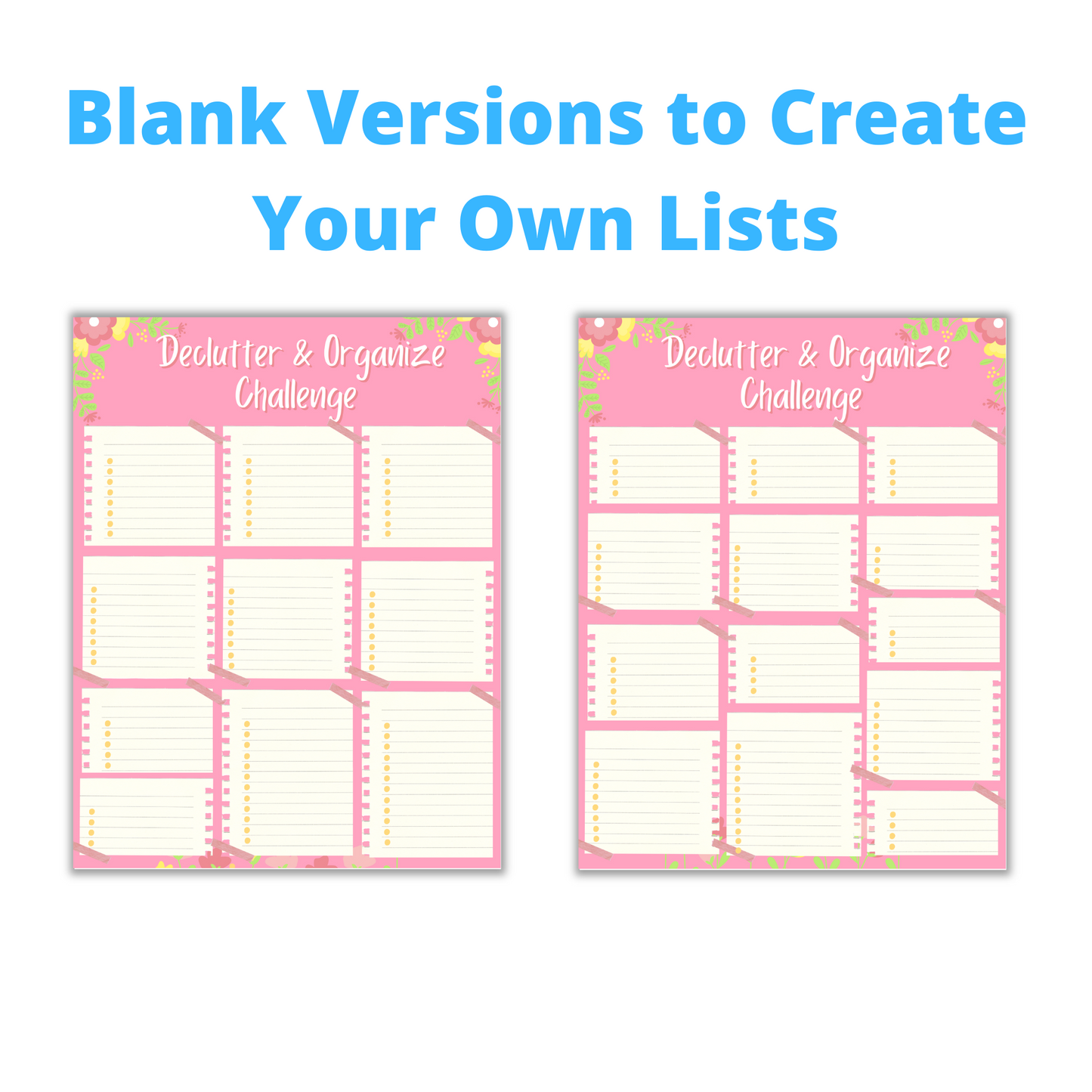 Declutter & Organize Challenge Checklist