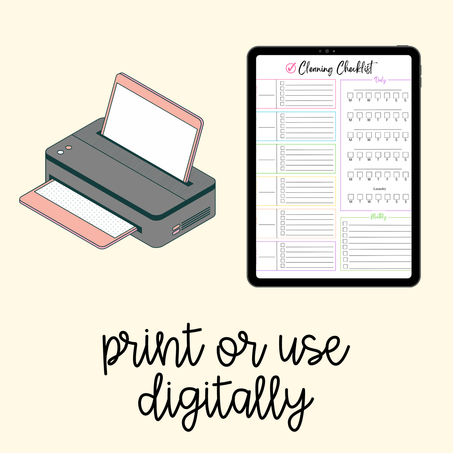 Zone Cleaning Checklist