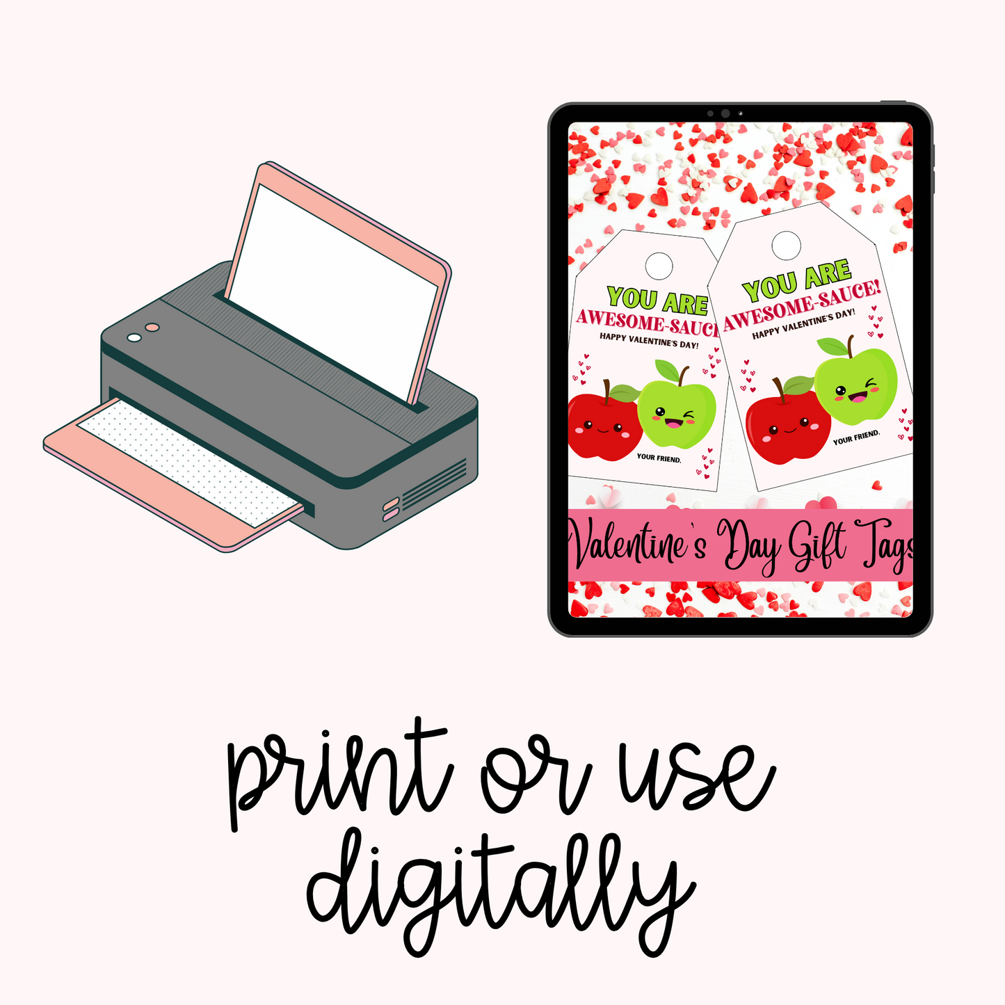 Valentine's Day Gift Tags - You Are Awesome-Sauce!
