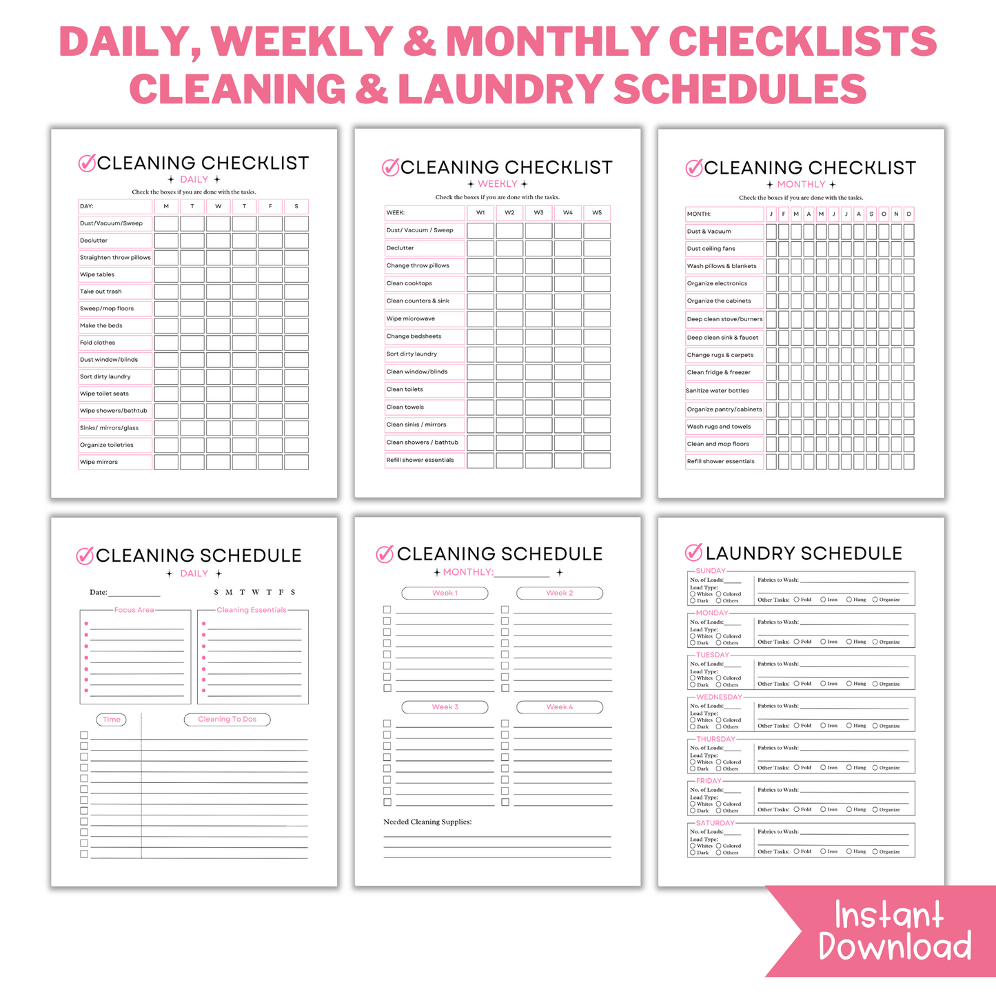 Home Cleaning Planner