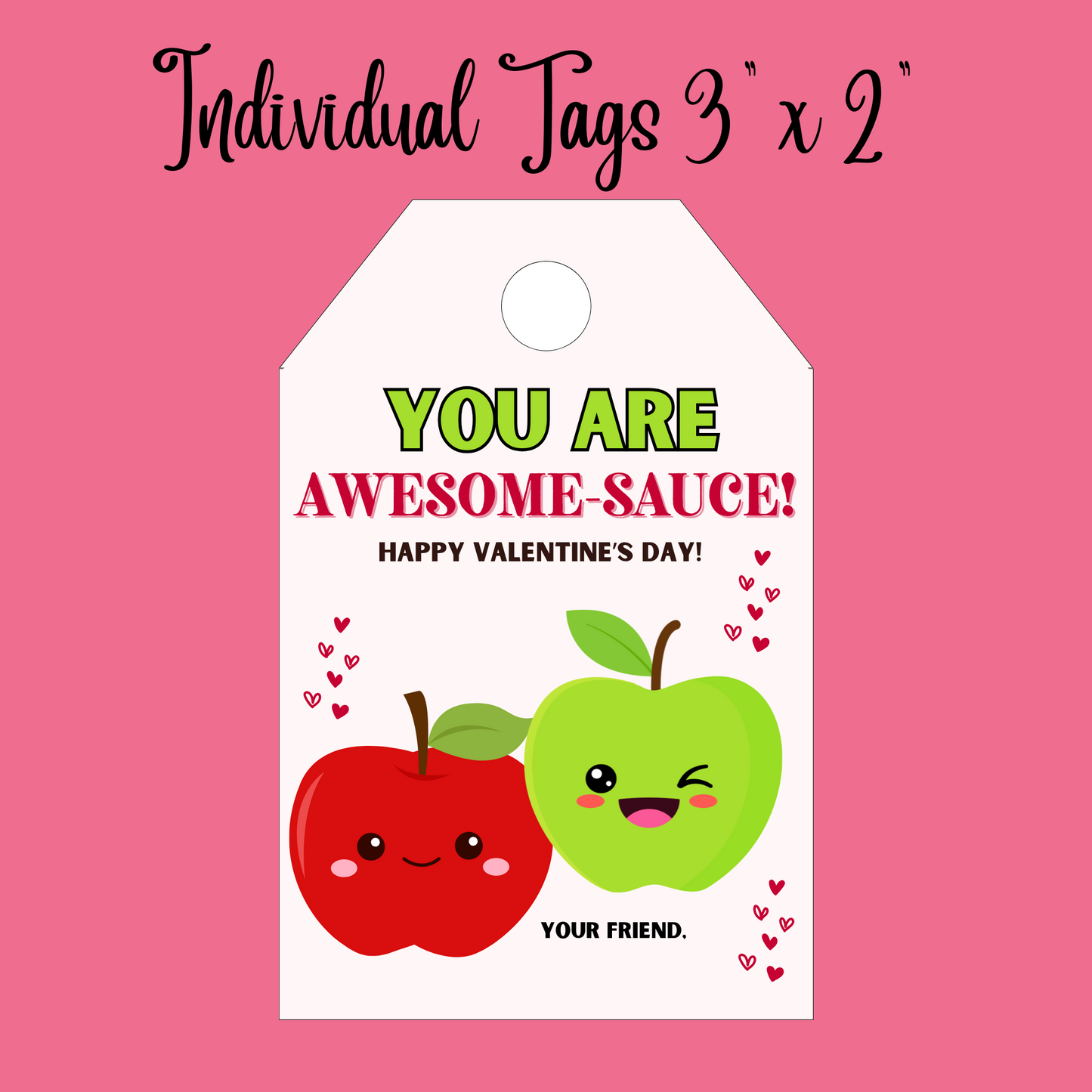 Valentine's Day Gift Tags - You Are Awesome-Sauce!