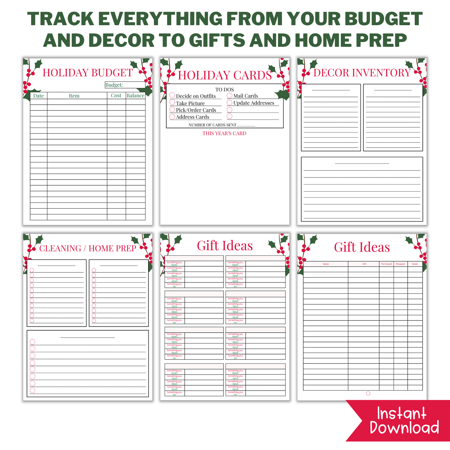 2025 Holiday Planner