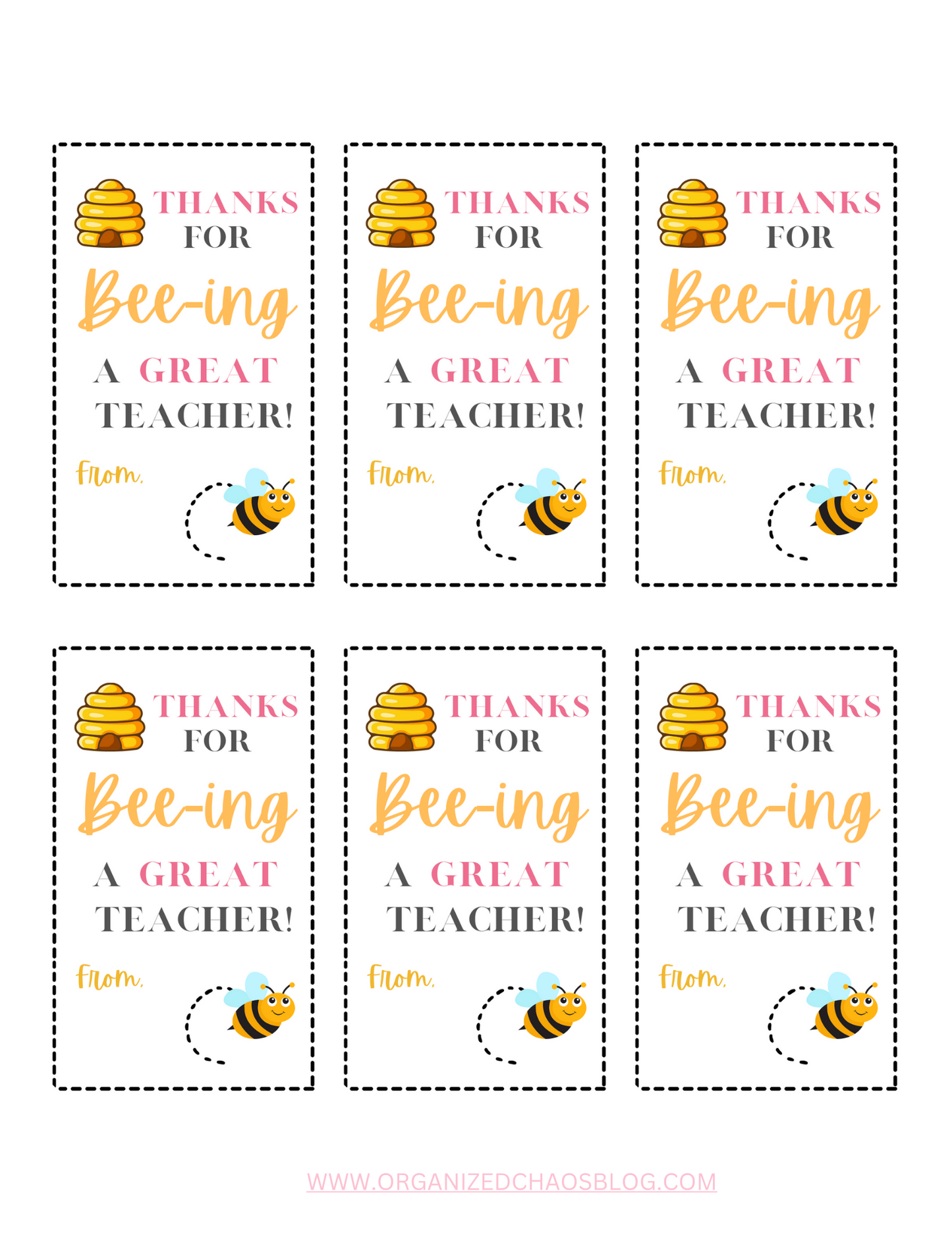 Teacher Appreciation Gift Tags