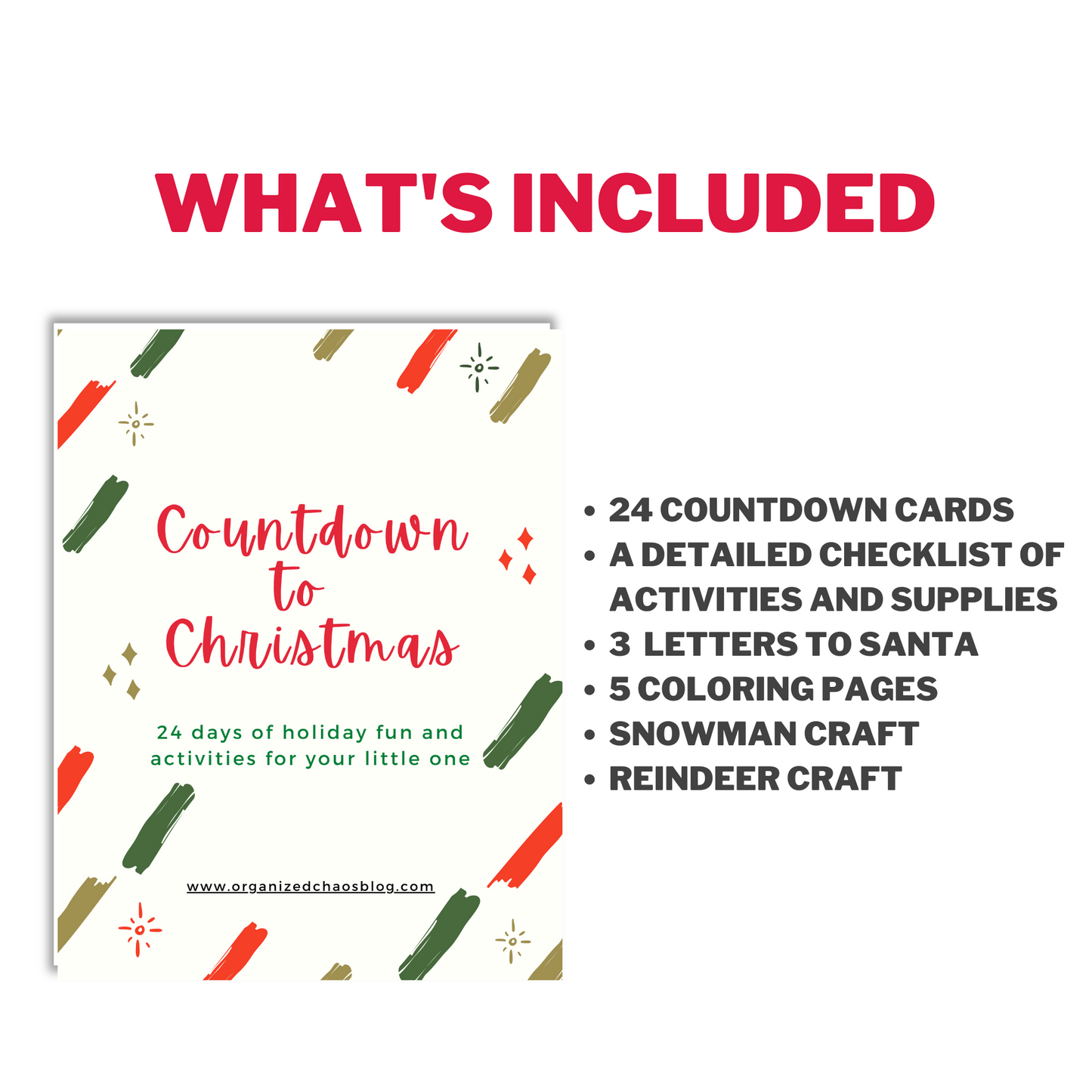 Countdown to Christmas Activity Packet
