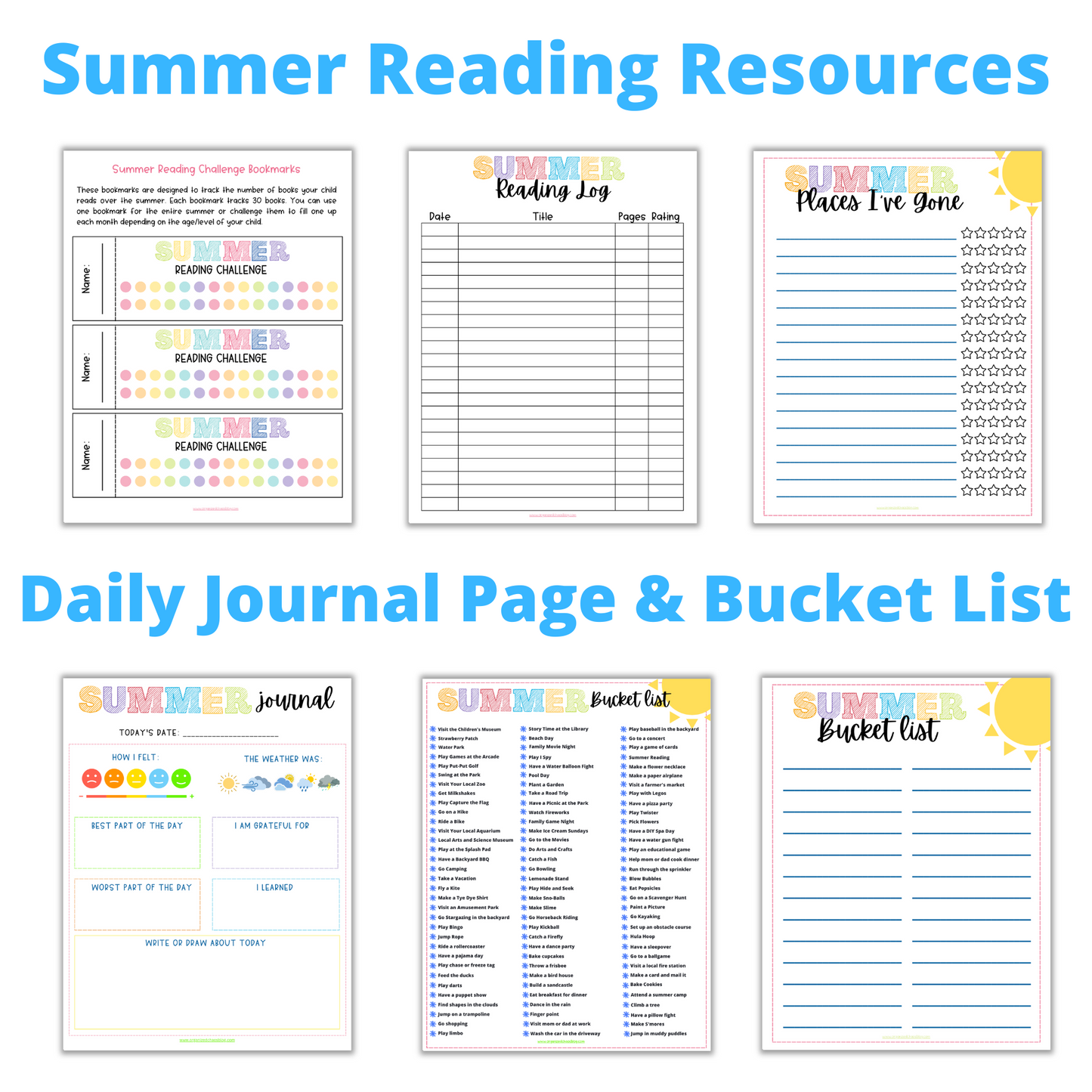 Summer Activities Planner for Moms and Kids