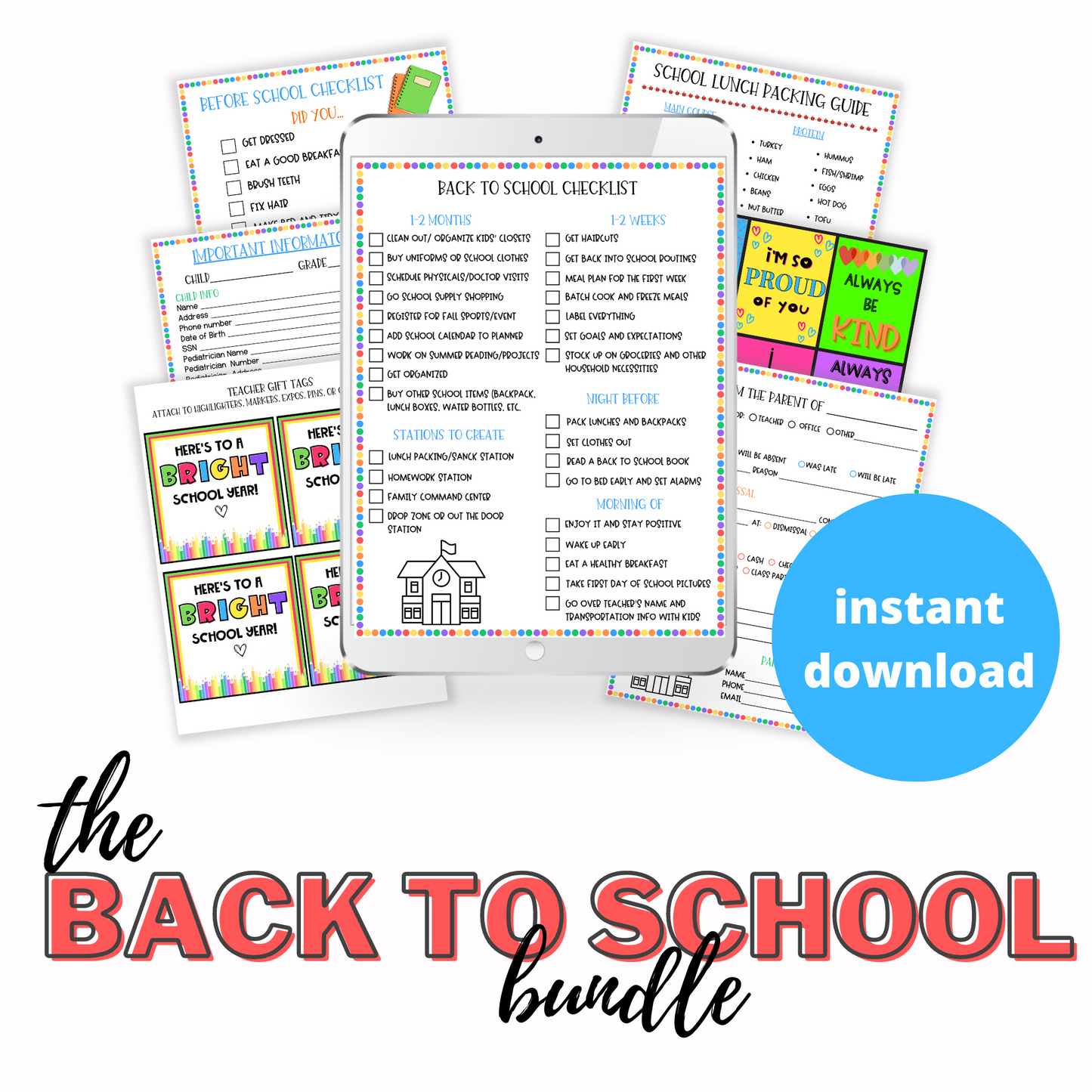 Back to School Bundle (Mini Version)