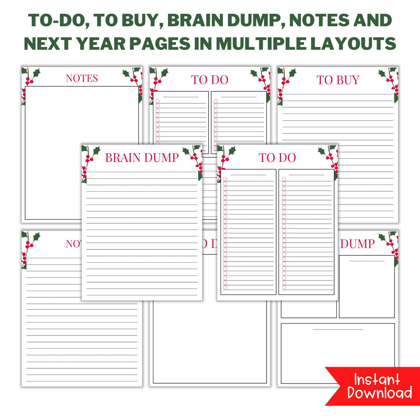 2025 Holiday Planner