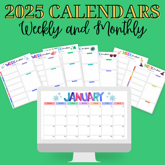 2025 Printable Calendar Bundle