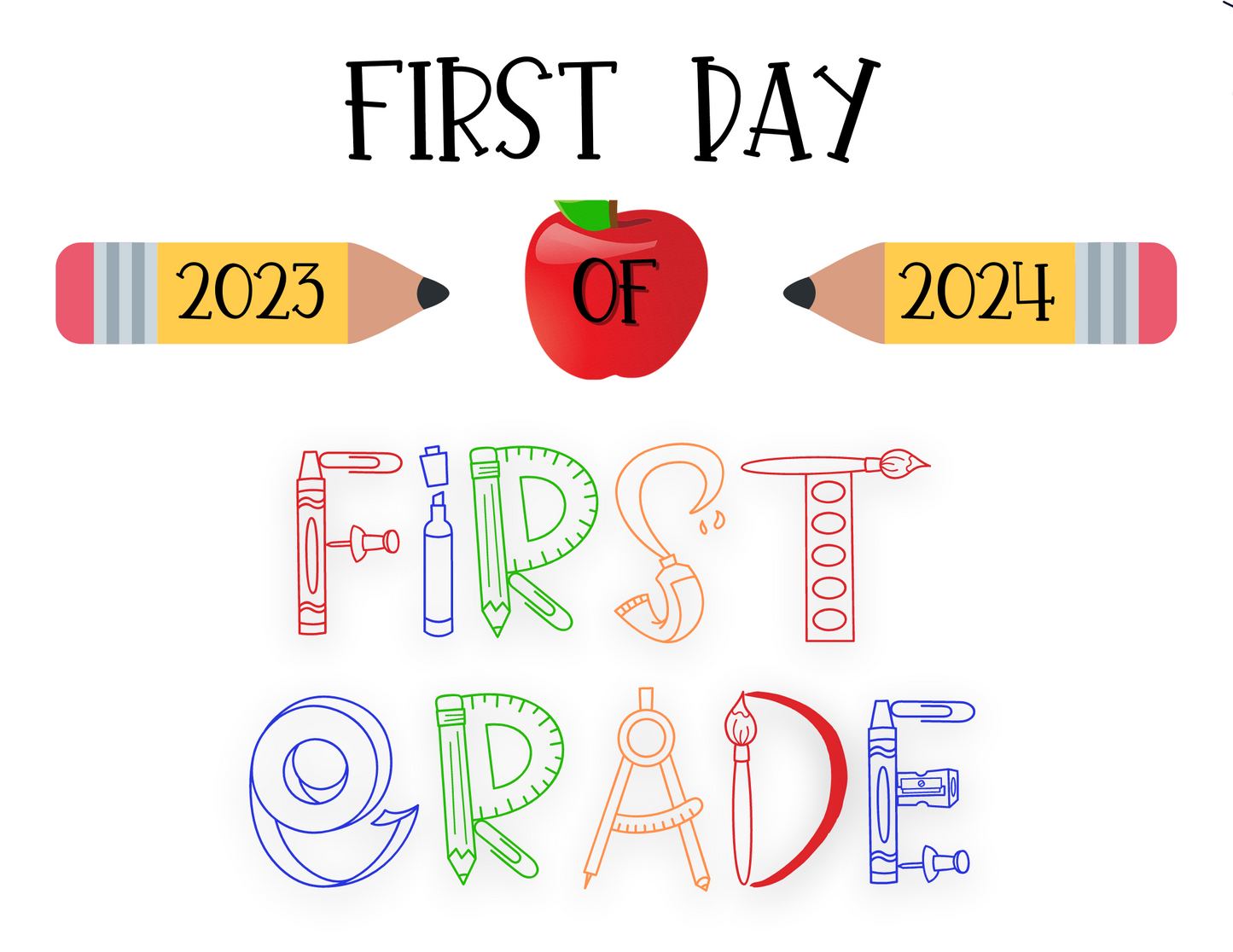 First/Last Day of School Signs 2023-2024