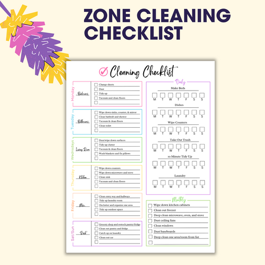 Zone Cleaning Checklist
