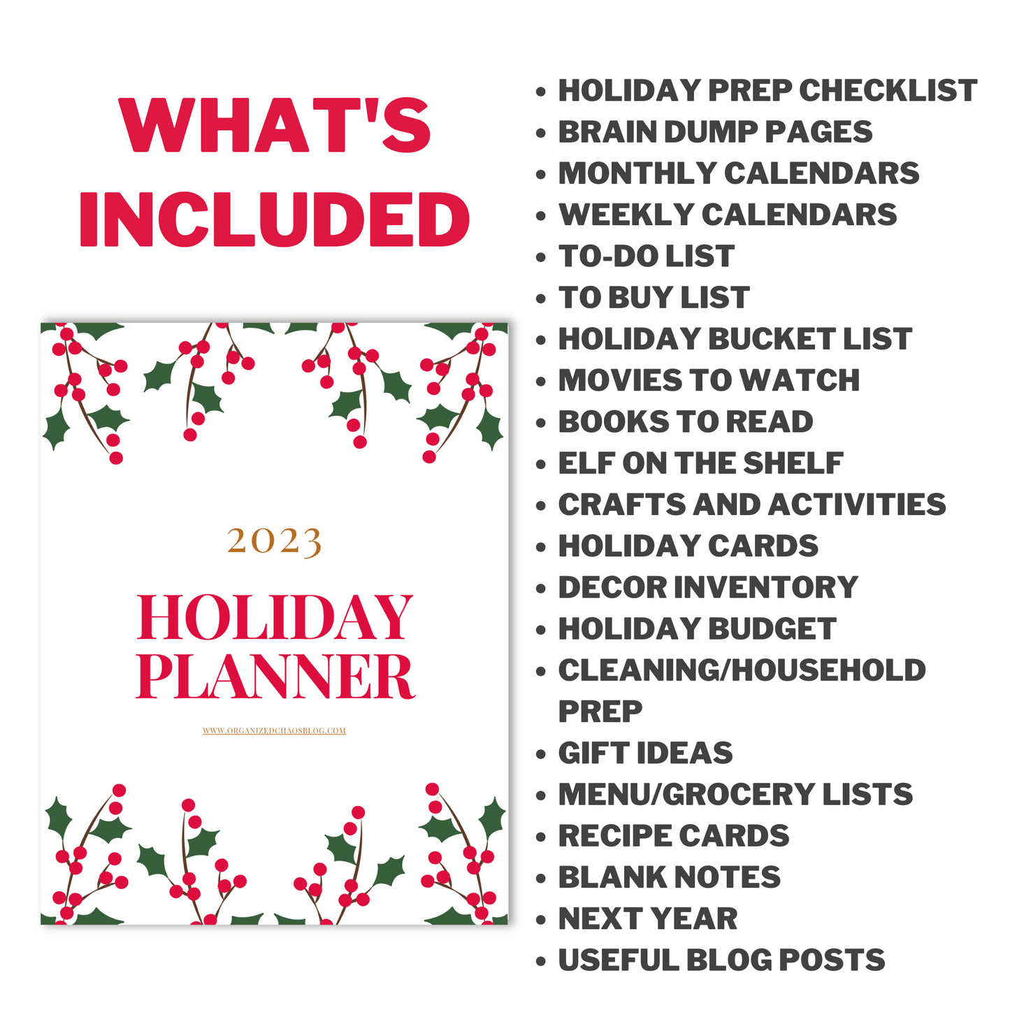 2023 Holiday Planner