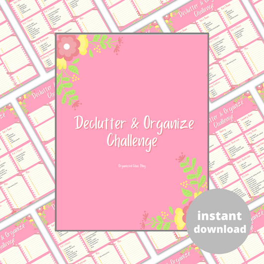 Declutter & Organize Challenge Checklist