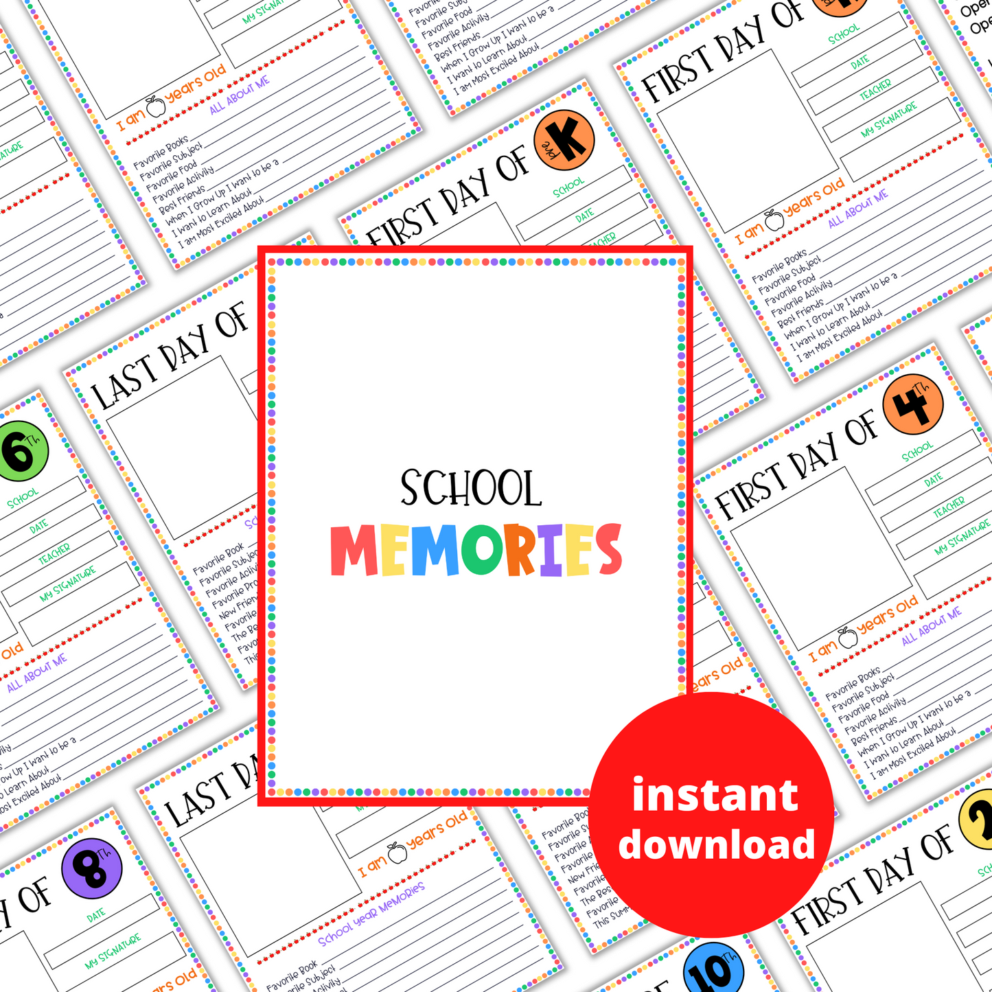 School Memory Book | School Memory Journal