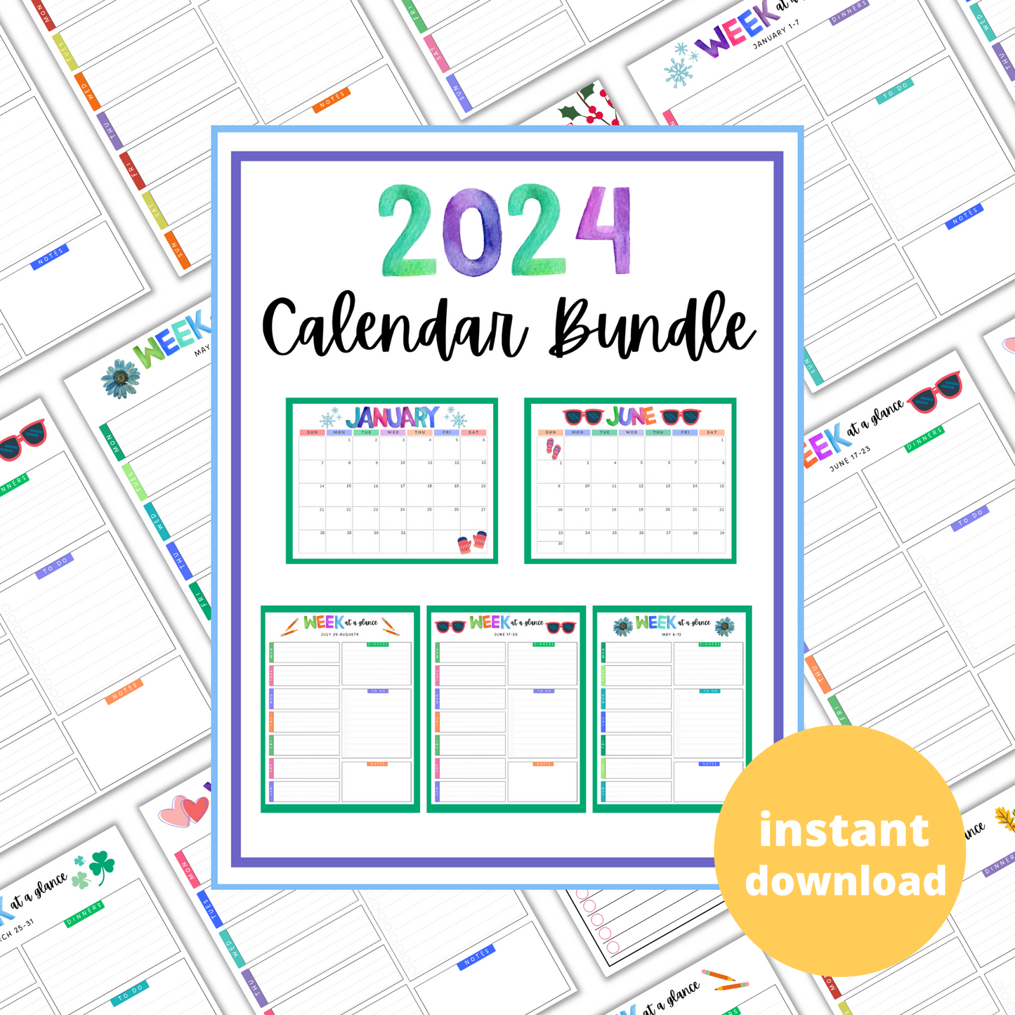 2024 Printable Calendar Bundle