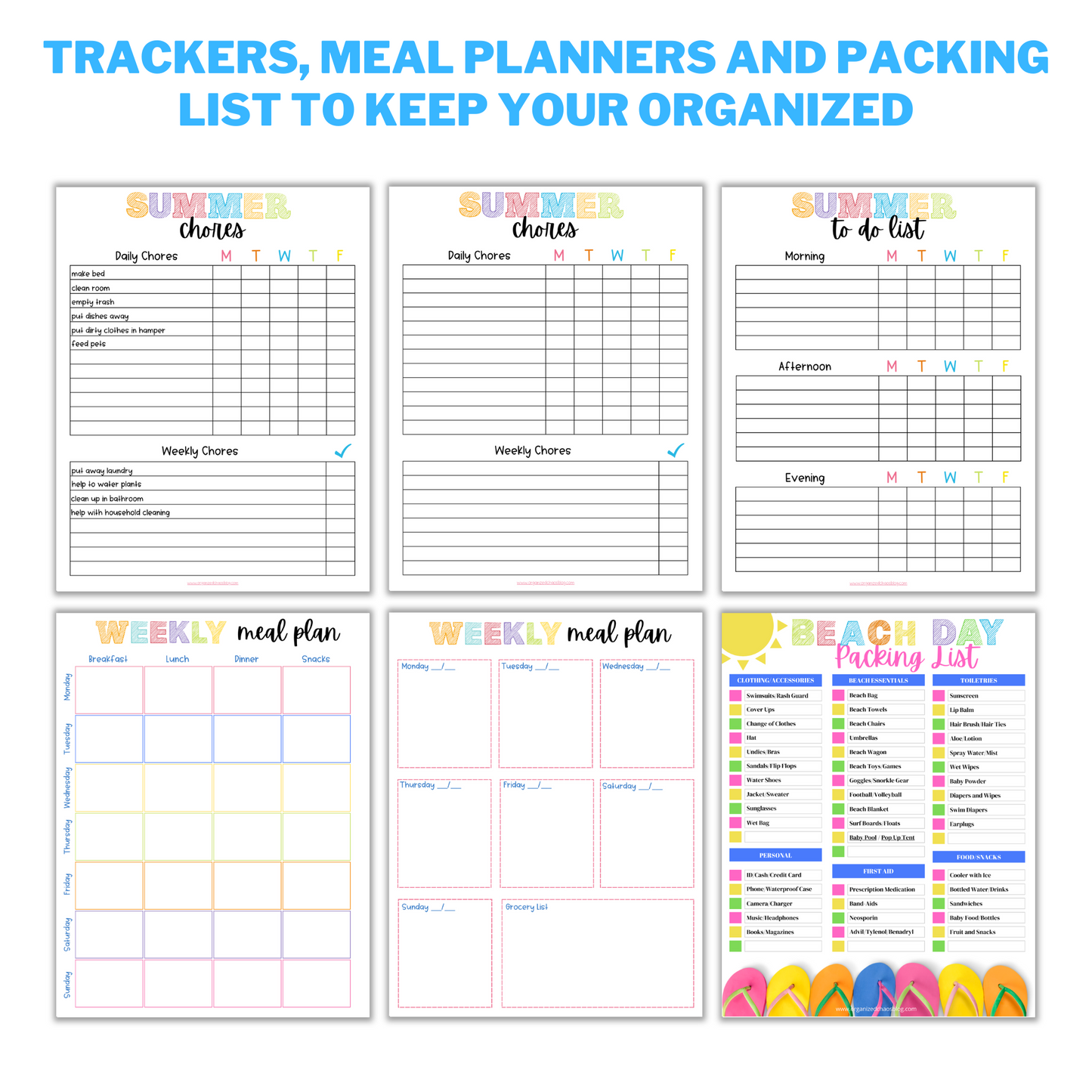 Summer Activities Planner for Moms and Kids