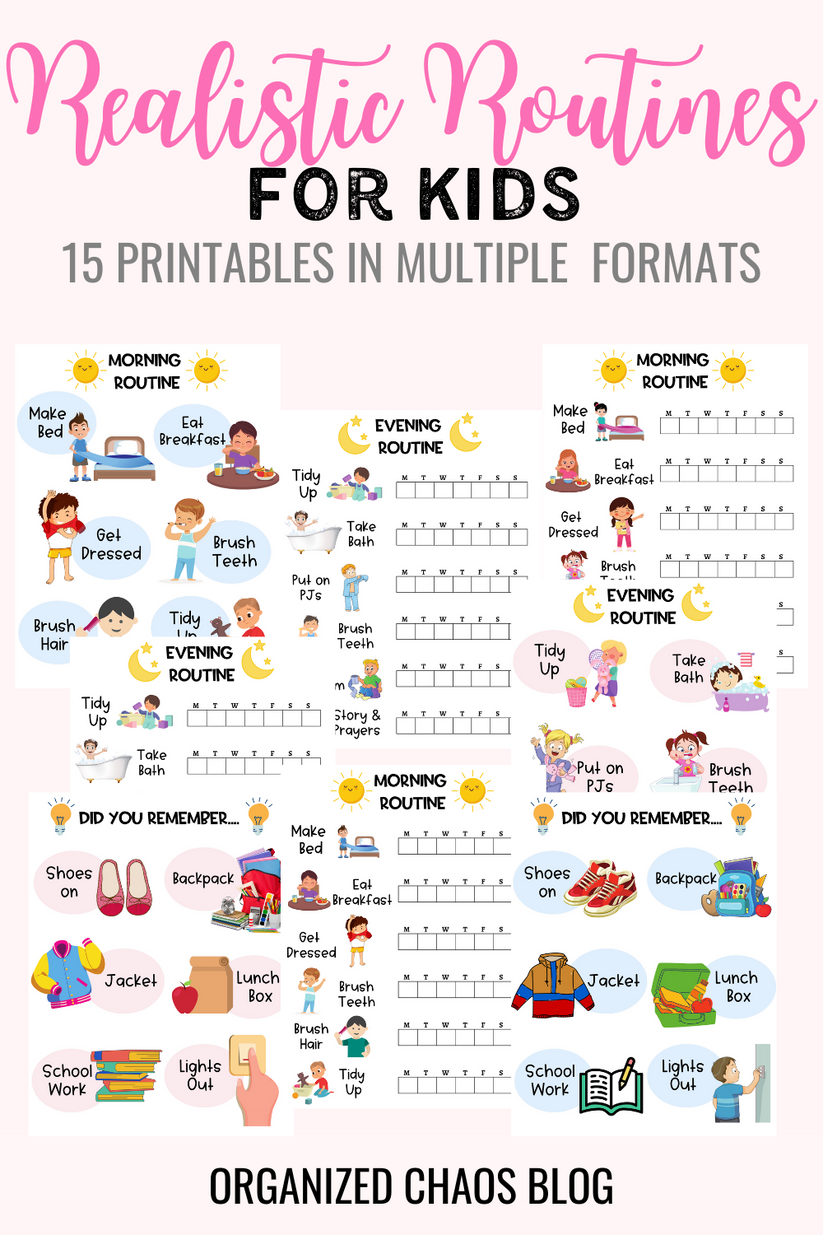Realistic Routines for Kids – Shop Organized Chaos Blog