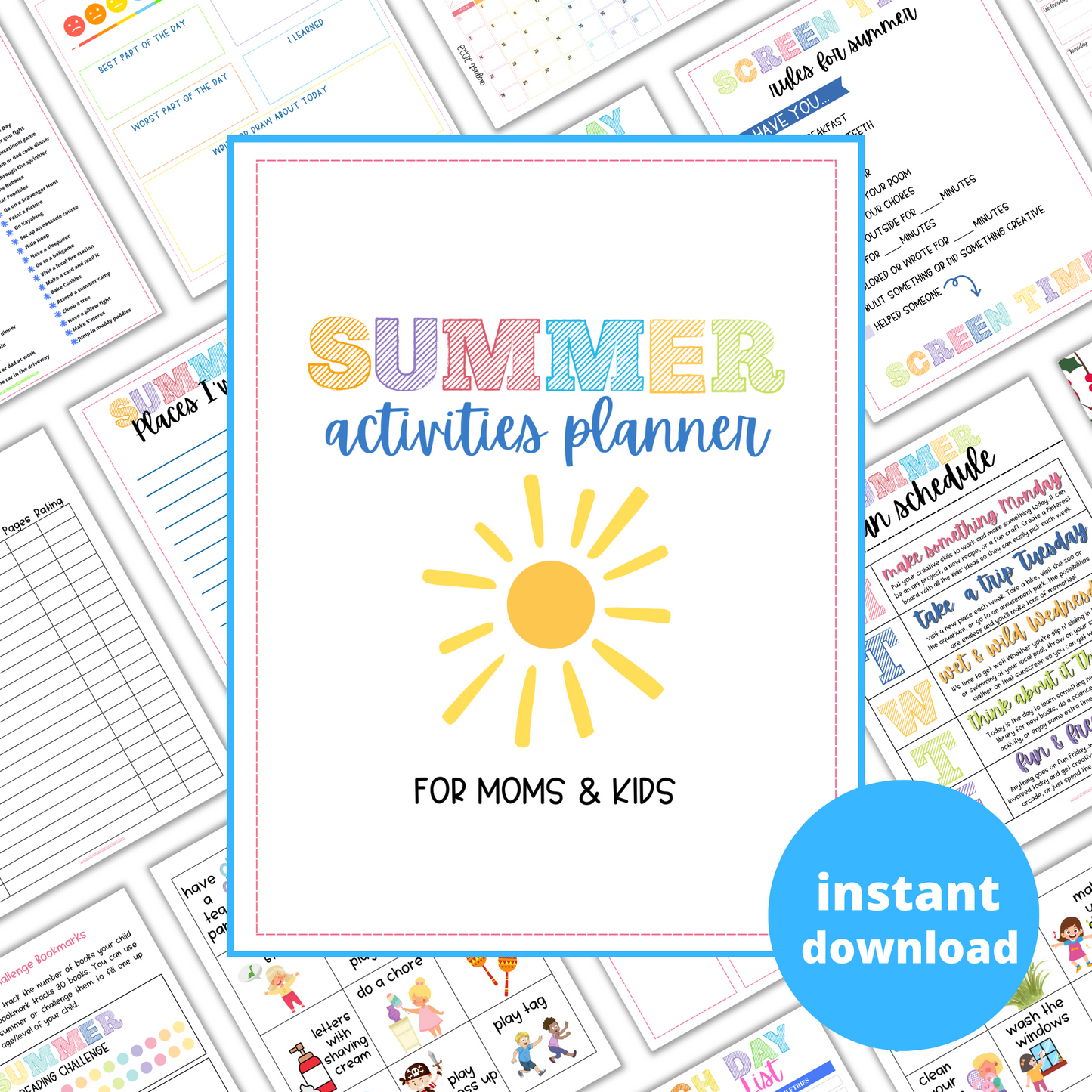 Summer Activities Planner for Moms and Kids