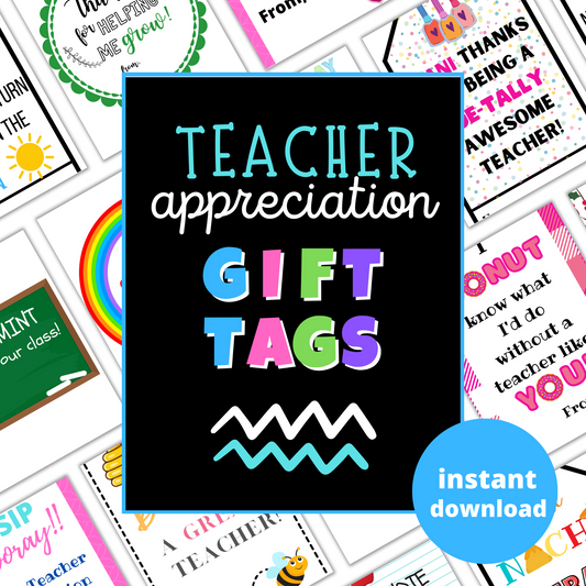 Teacher Appreciation Gift Tags